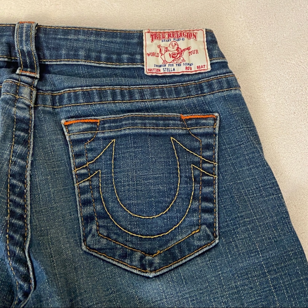 True religion low rise boot cut jeans 28
